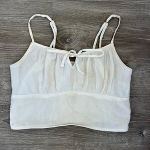 White Hollister cropped tank